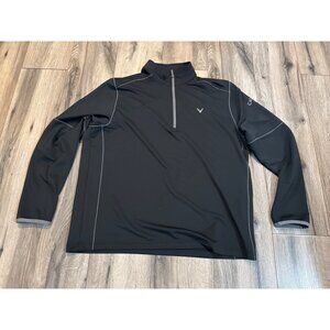 Callaway Mens Swing Tech Long Sleeve Black Golf Pullover Size Large